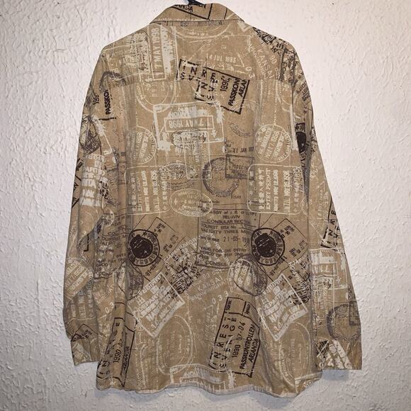 Vintage Y2K PNB Nation AOP All Over Print Button Up Shirt 2XL Graffiti Hip Hop - Picture 2 of 5